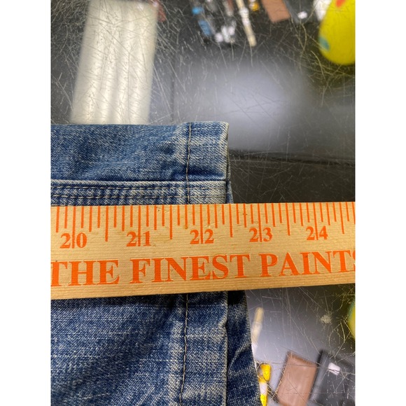 Wrangler Carpenter Denim Shorts Mens Size 40 Blue Cotton Utility Workwear - Picture 5 of 6